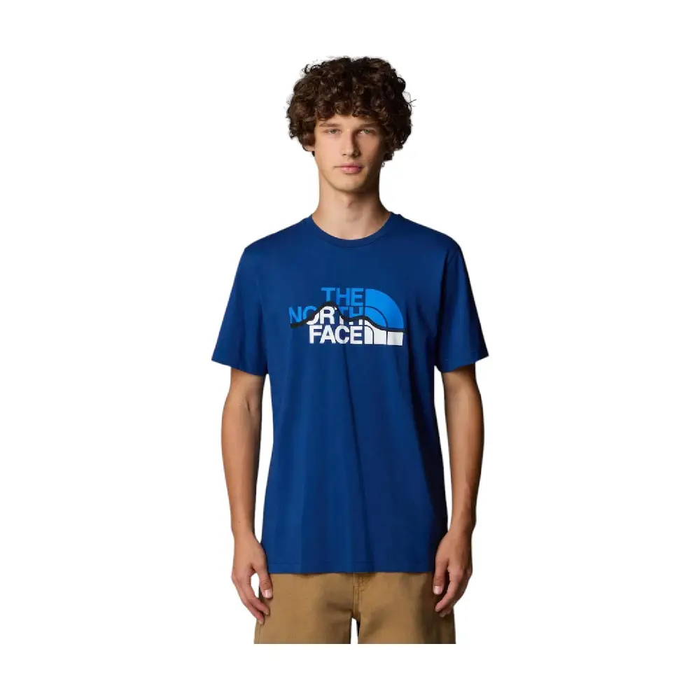 S/S Mountain Line T-Shirt Blue - Image 3