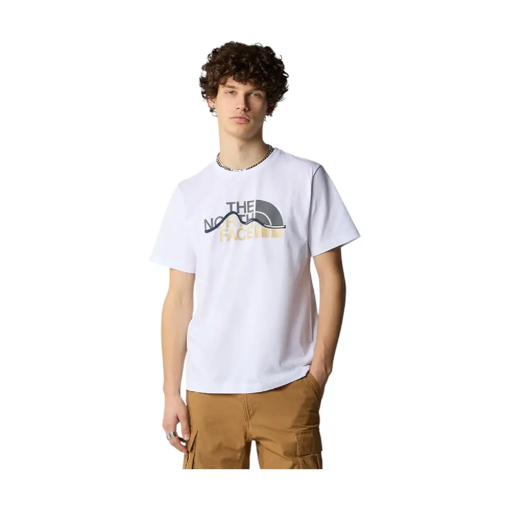 S/S Mountain Line T-Shirt White - Image 2