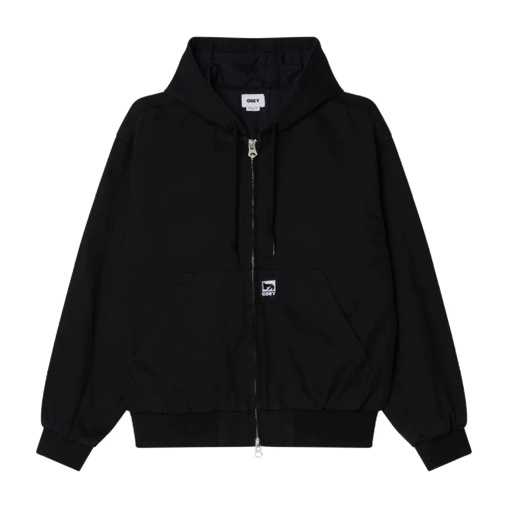 Glen Zip Up Jacket Black