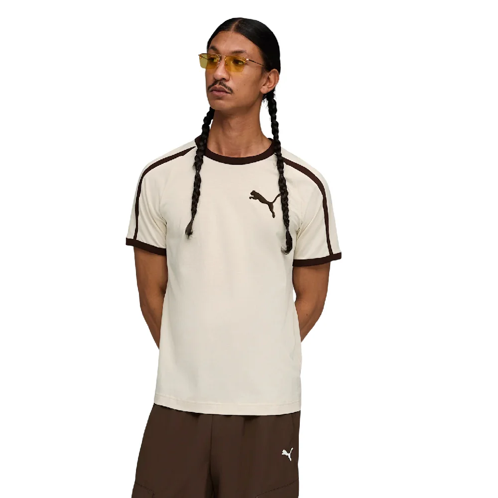 T7 Big Cat Ringer T-Shirt White - Image 3