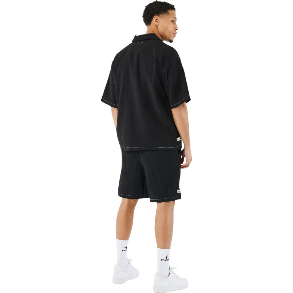 Casual Pleated Shorts Balck - Image 4