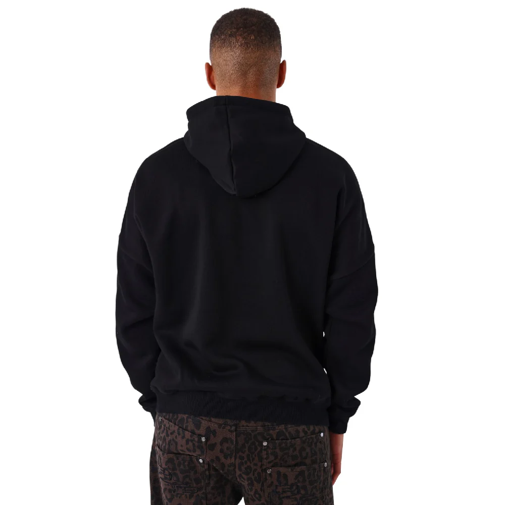 Leopard Print Hoodie Black - Image 2