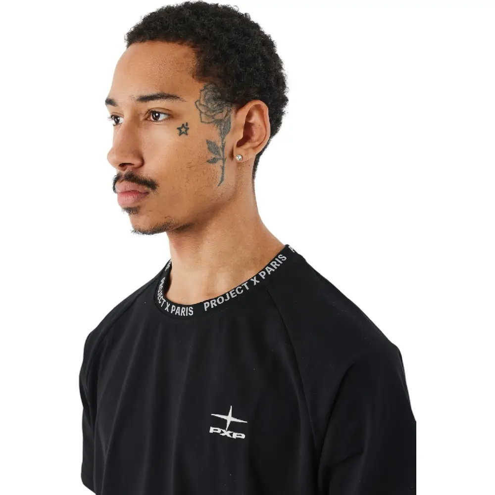 Oversized T-shirt with reflective details Black - Image 3