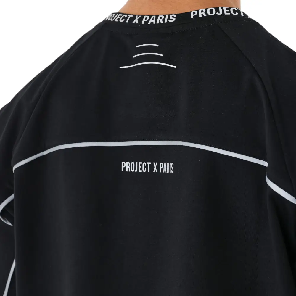 Oversized T-shirt with reflective details Black - Image 4