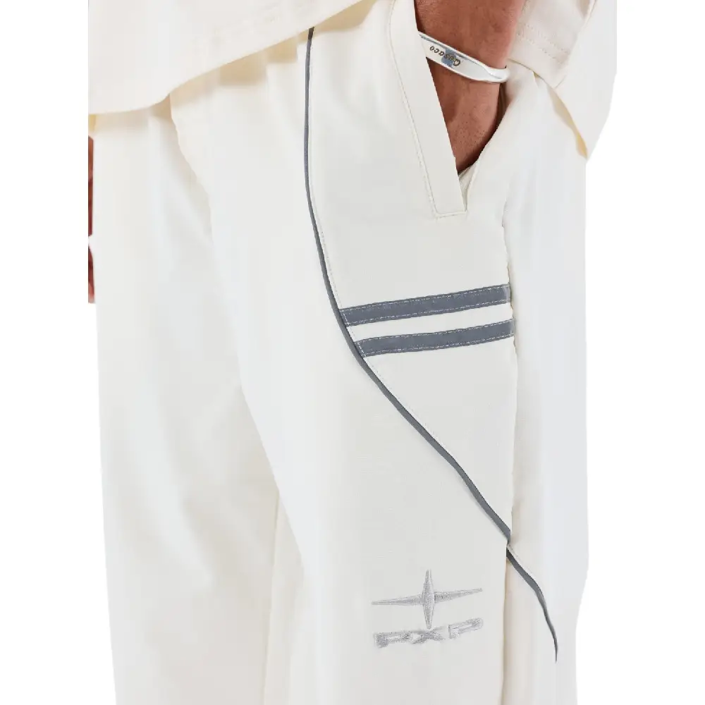 Pants with reflective details White - Image 3