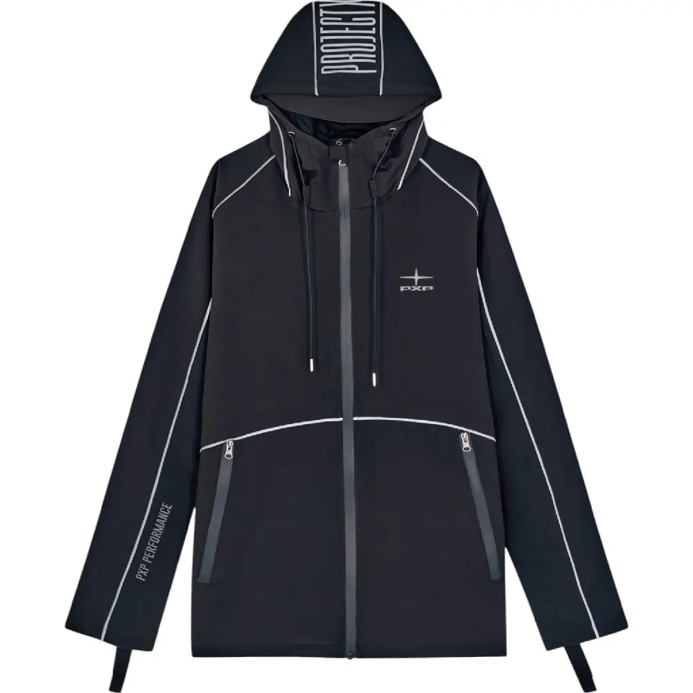 Windbreaker Jacket with reflective details Black - Image 4