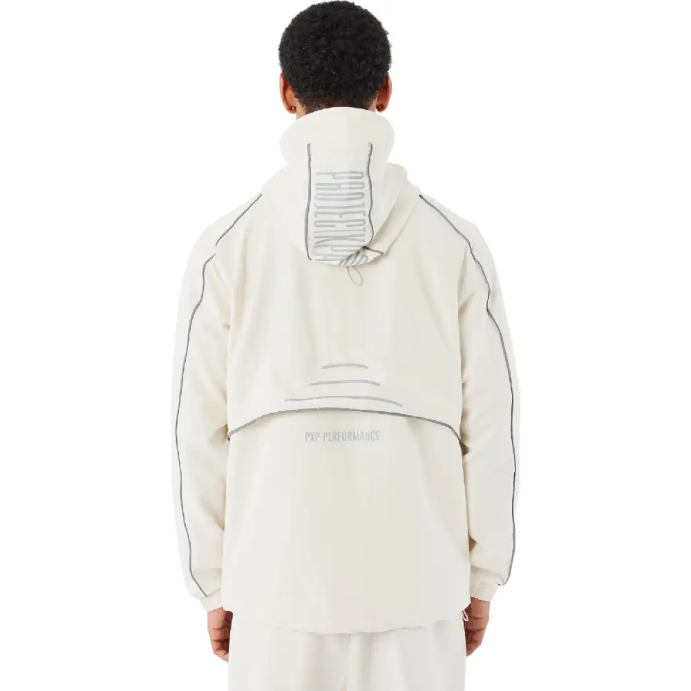 Windbreaker Jacket with reflective details White - Image 2