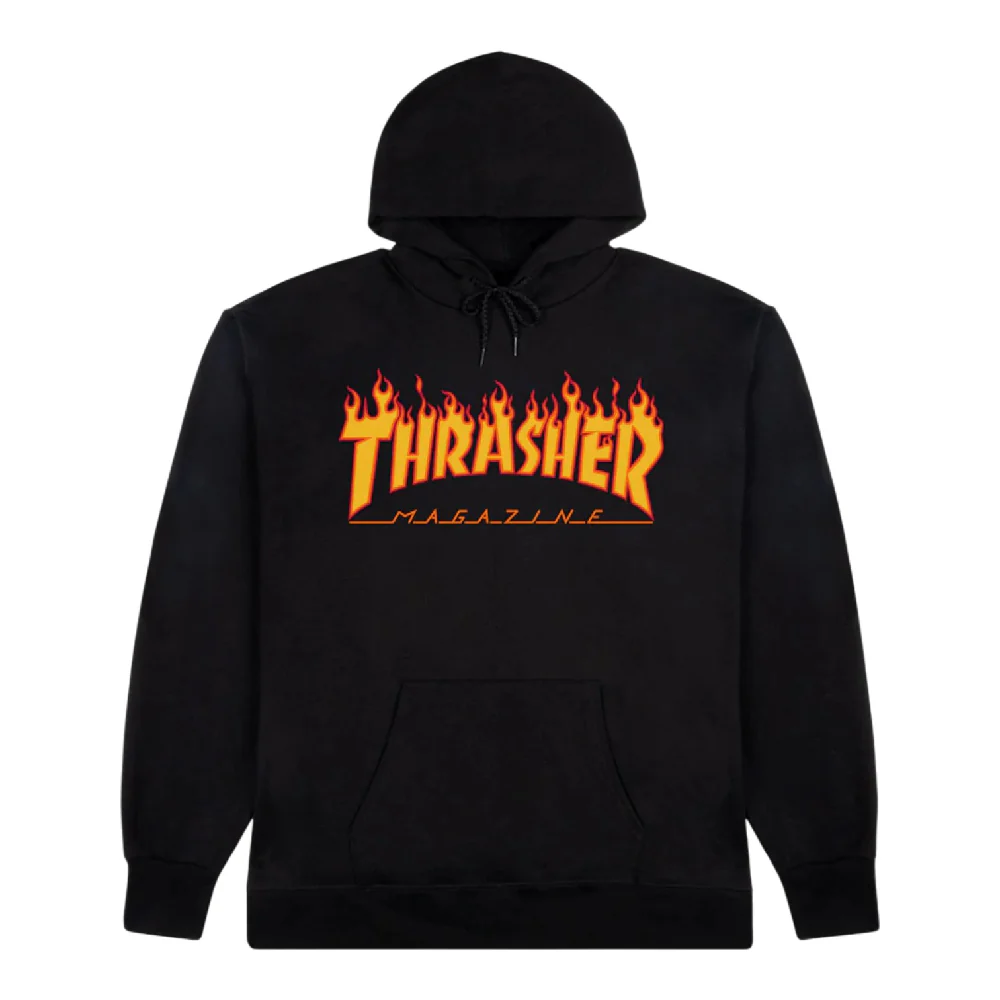 Flame Hoodie Black