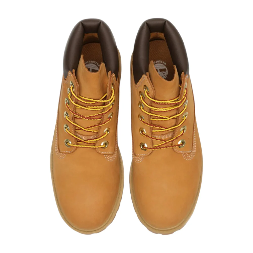 6 Inch Lace Up Waterproof Boots Beige - Image 3